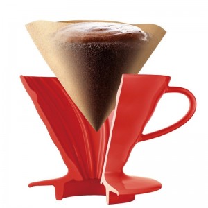 Hario - V60 Coffee Dripper 01 Ceramic/Red VDC-01R