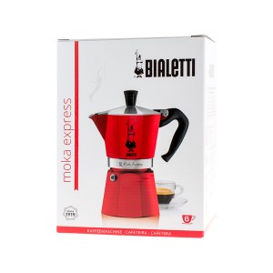 Bialetti - Moka Express Kávéfőző Piros (6 személyes)