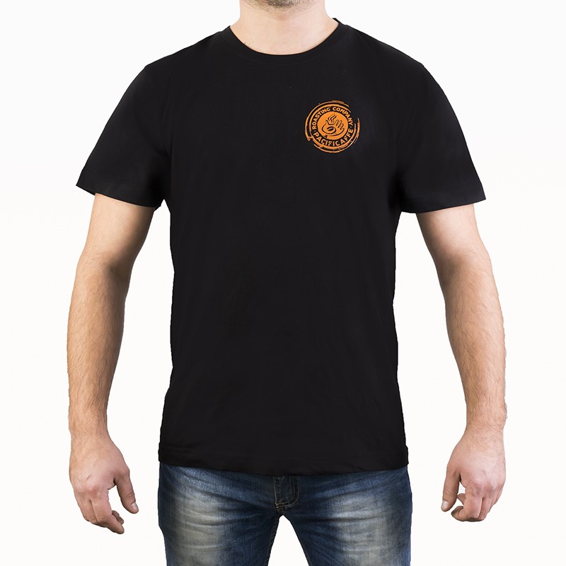 T-shirt - Black Orange Logo (L)