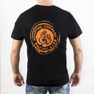 T-shirt - Black Orange Logo (L)